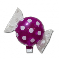 MINI SHAPE CARAMELLA VIOLA A POIS 8''